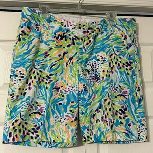 LILLY PULITZER Sz 12 Multi-Color Sea Soiree Print Chipper Bermuda Shorts
